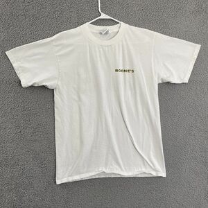 VTG‎ Gildan Boone's Margarita Men L White Short Sleeve Tee